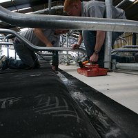 Super Foam being fitted